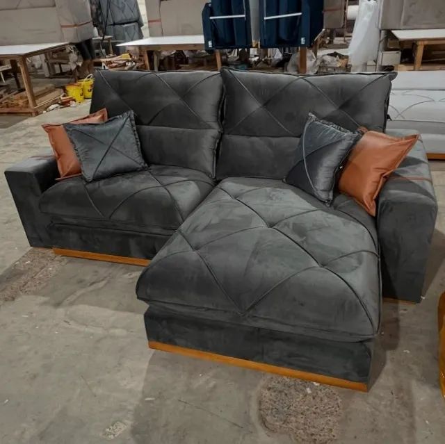 SOFÁ GRAN BELLO 2,30M - VELUDO Luxo  MOLAS ENSACADAS - Foto 2