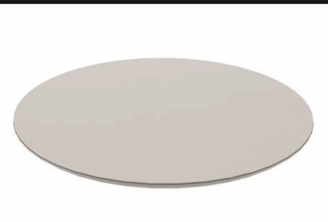 Tampo de mesa MDF Off white com vidro 90cm - Foto 2