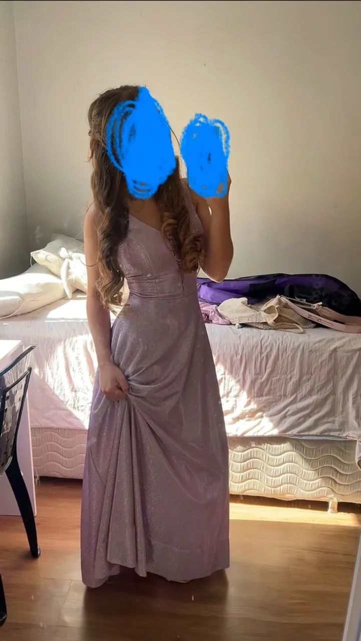 Vestido - lilás com brilho!  - Foto 2