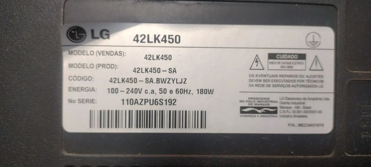 TV LG 42 Polegadas (Modelo 42LK450) - Tela Perfeita! - Foto 3