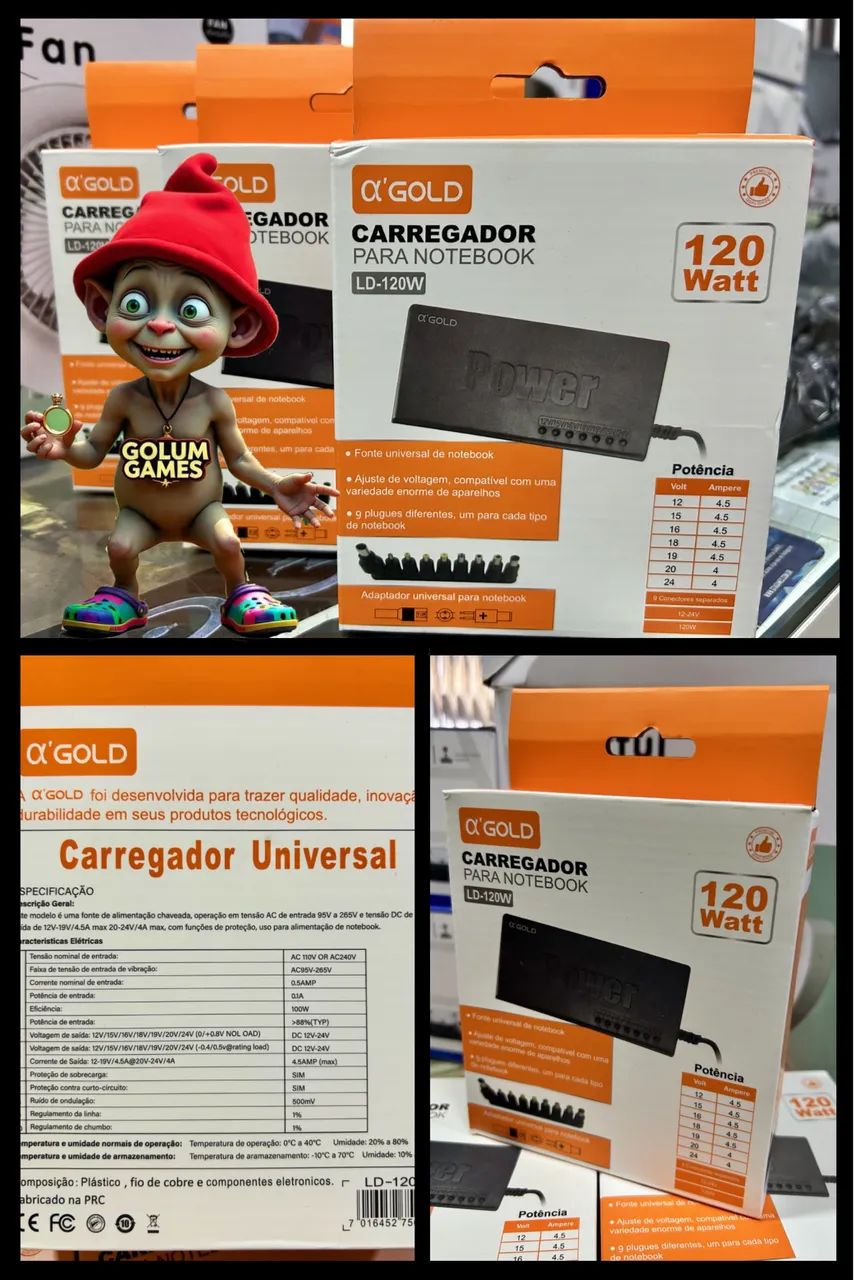 Carregador Universal para Notebook ! Gold ! - Foto 3