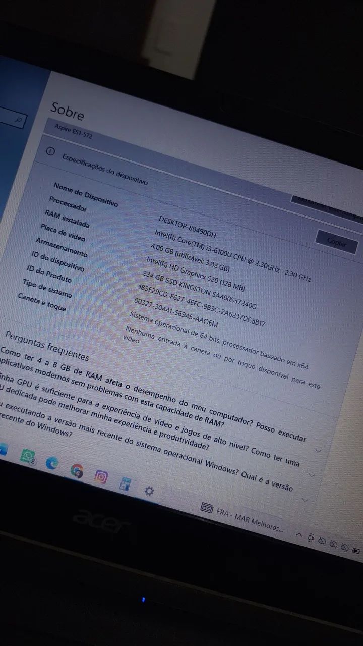 NOTEBOOK ACER ASPIRE ES1-572 - Foto 2