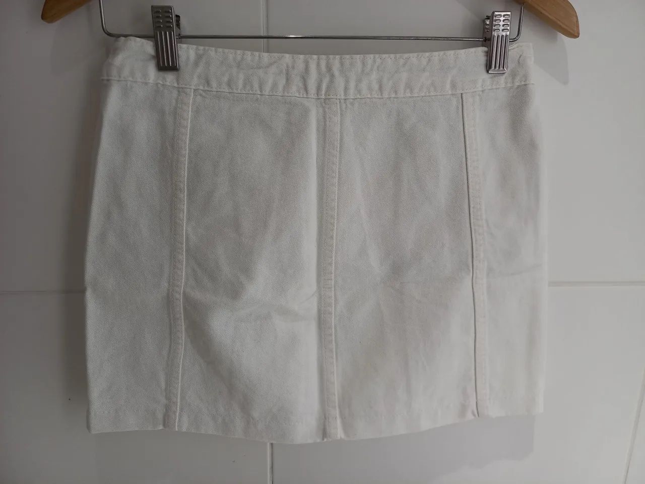 Saia jeans branca - Foto 2