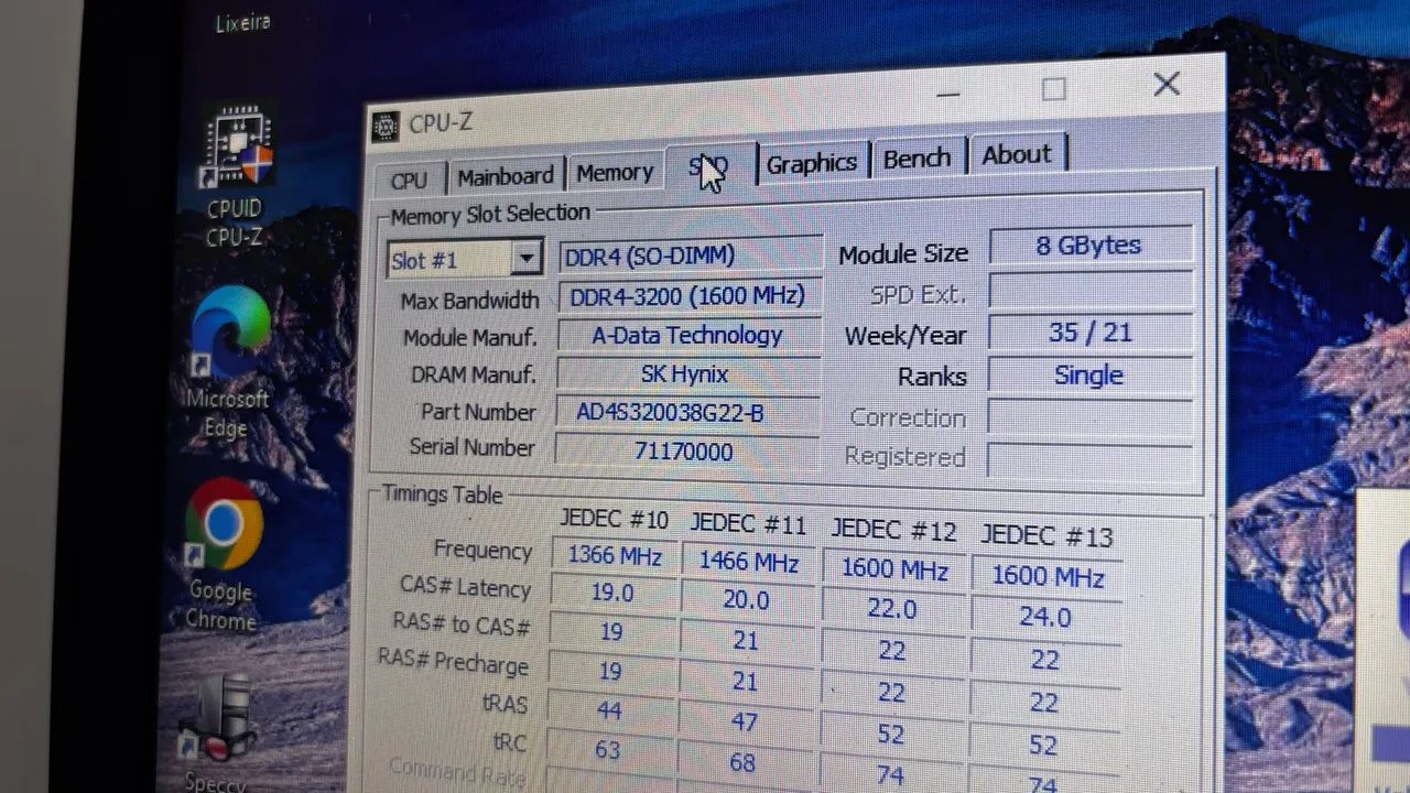 Memoria ram 8gb ddr4 3200 - Adata - seminova - testada sodimm   temos 2400 e 2666  - Foto 2