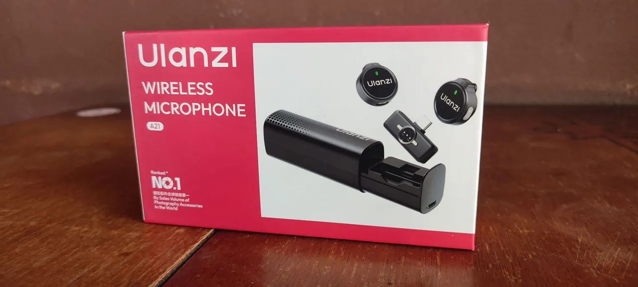 Microfone de Lapela Ulanzi A21 Combo - Usado 1 vez!
