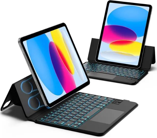 Capa Teclado Magnética com Touchpad P/ iPad 10 iPad 11 2025 A16