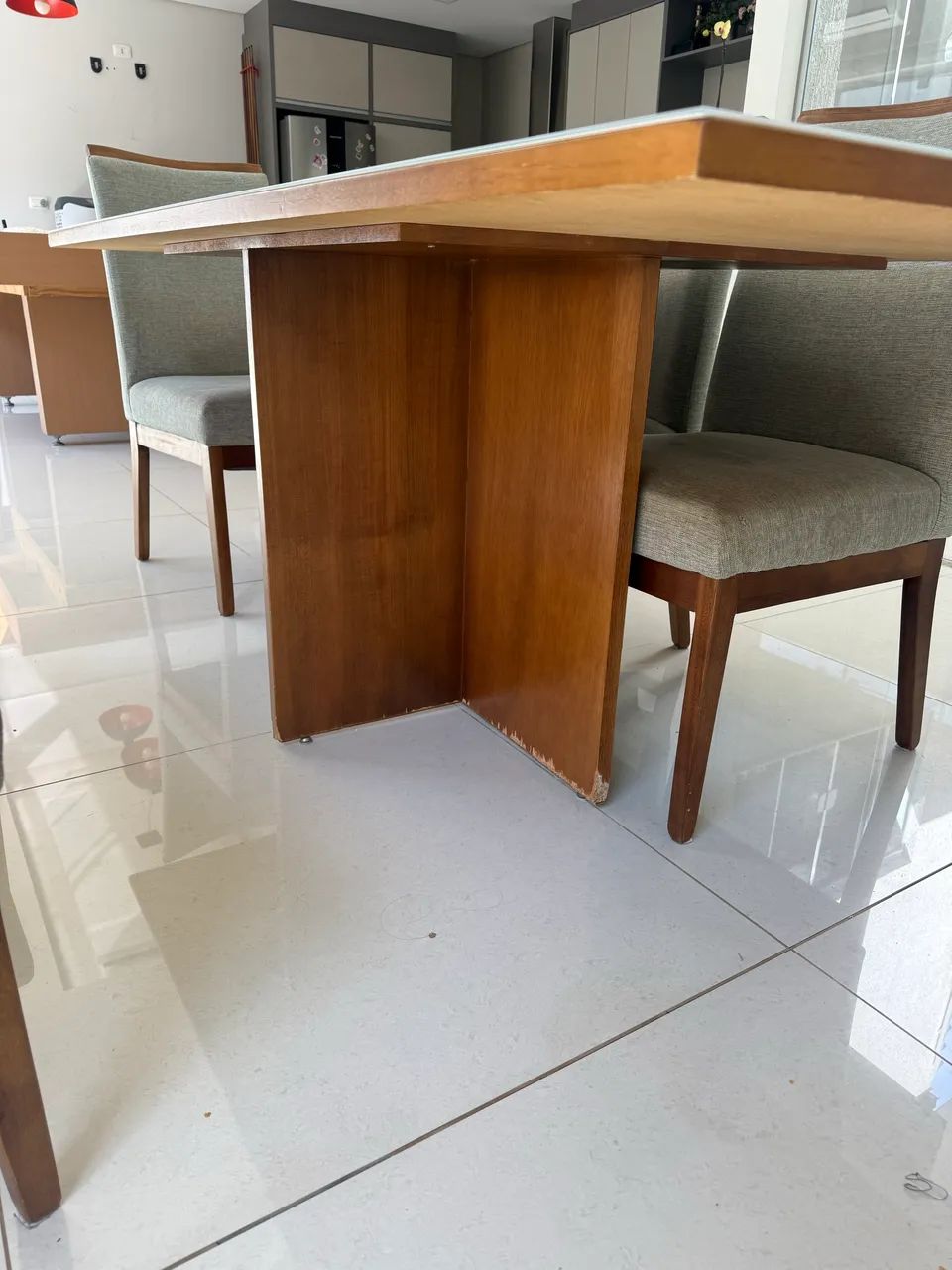 Mesa de Jantar 1,80 x 0,90m com 6 cadeiras com assento 50 cm - Foto 5