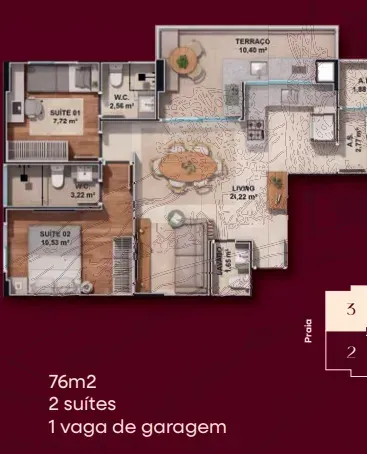 PLANTA 76m²
