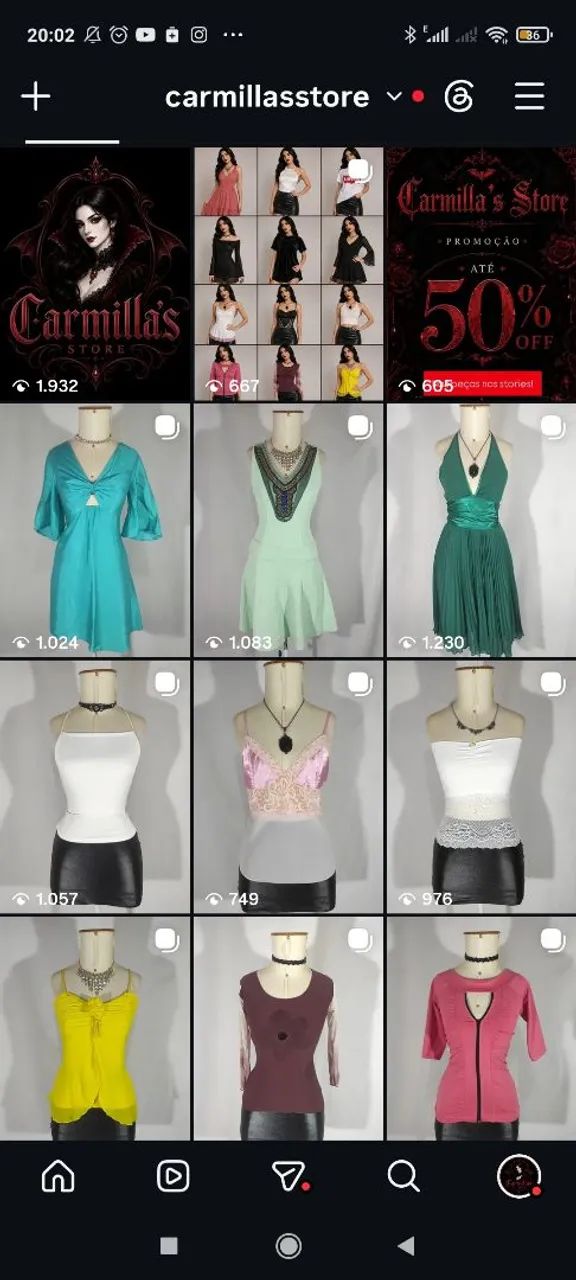 Roupas Carmilla's Store 
