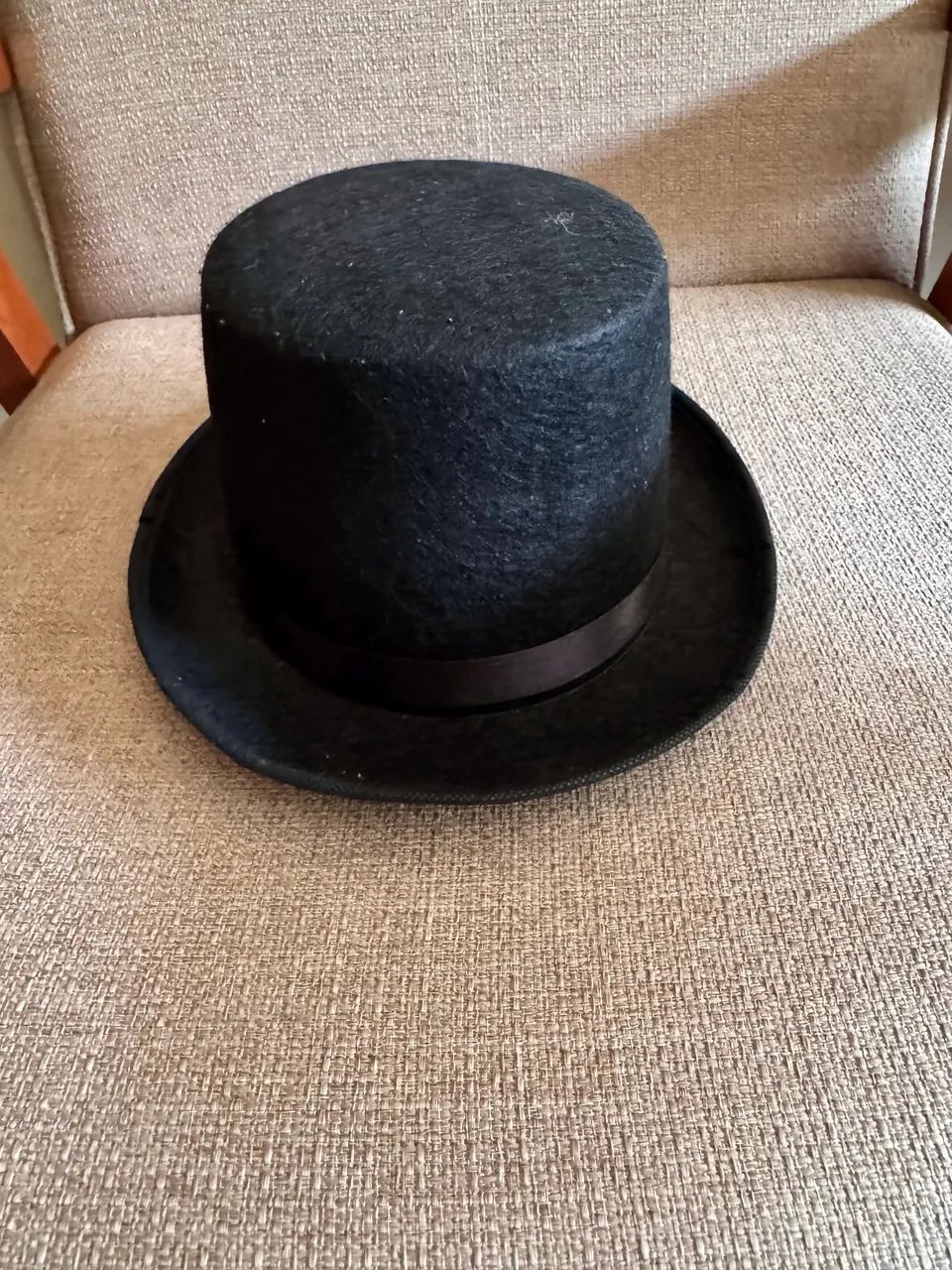 Cartola Clássica Preta em Feltro - Estilo Vintage - Foto 2