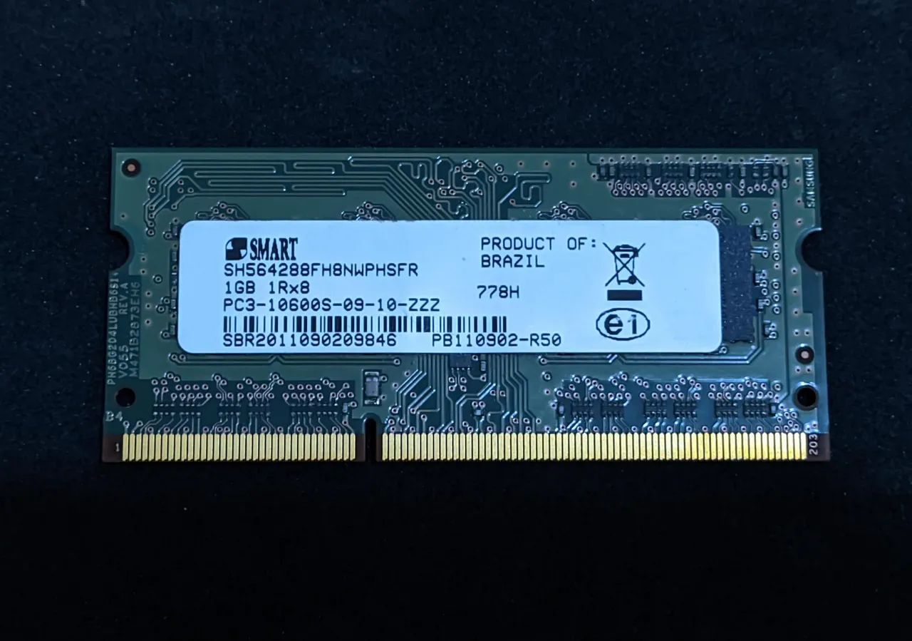 Memoria Ram Ddr3 Smart 1Gb notebook