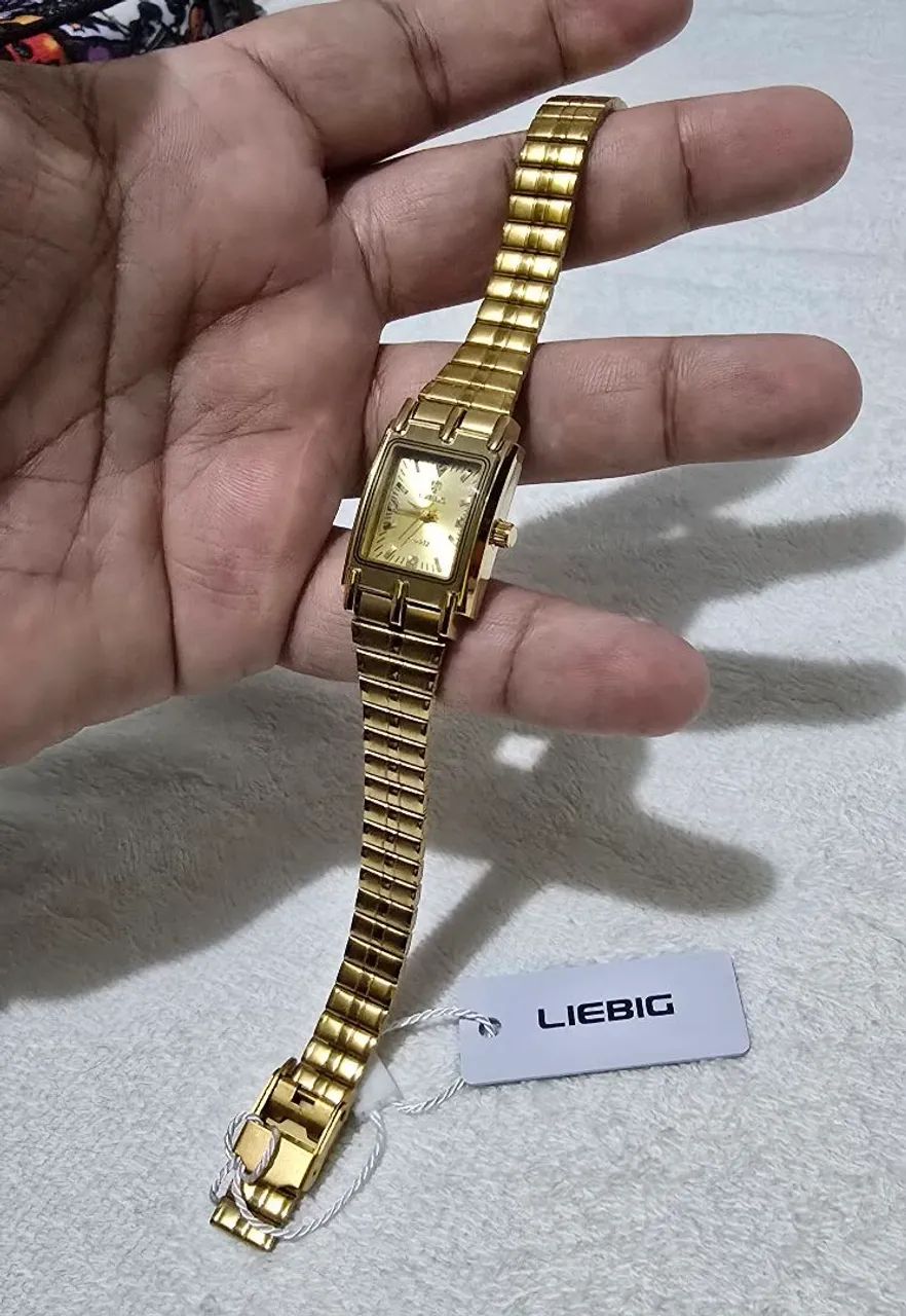 Relógio feminino da Liebig dourado original  - Foto 2