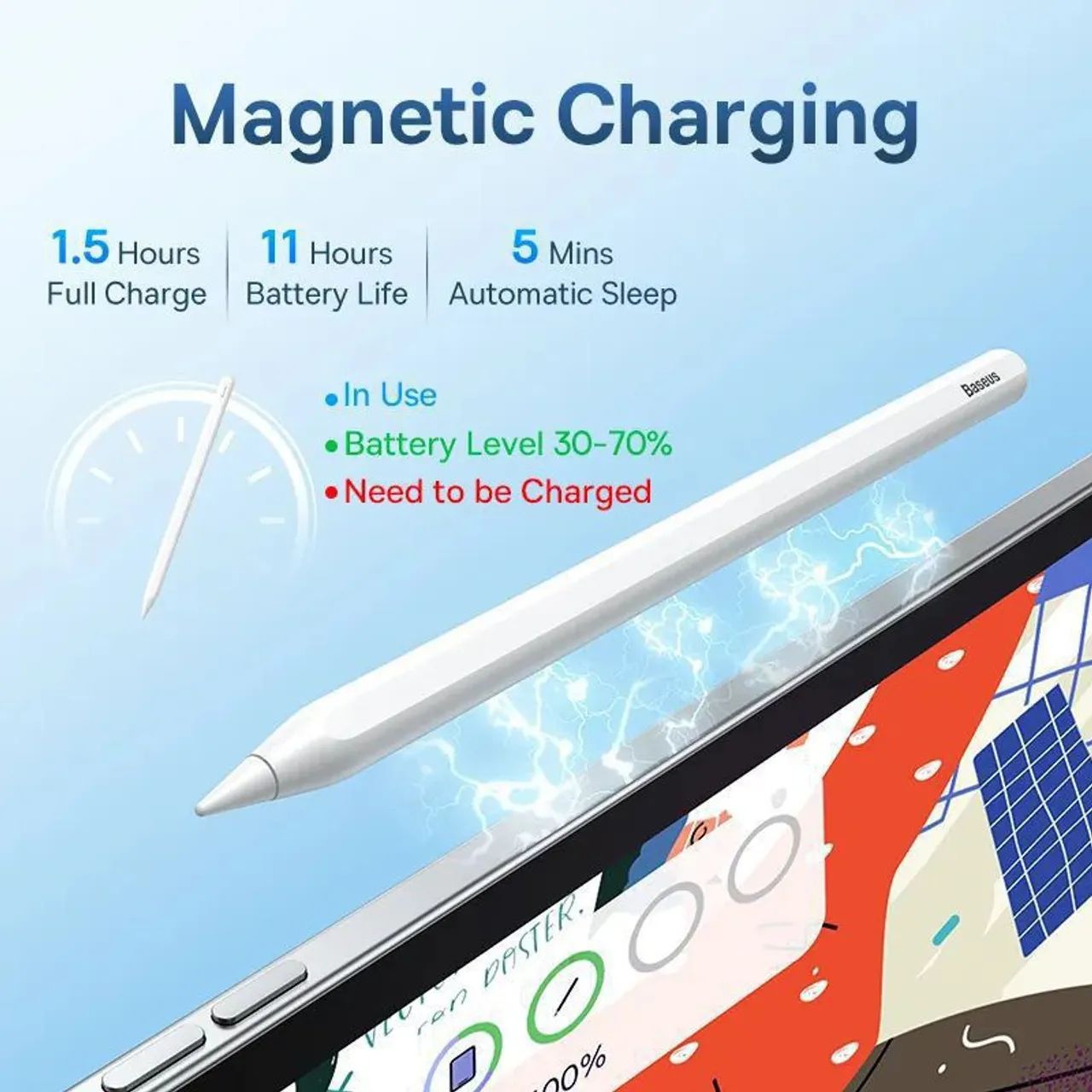 Caneta Stylus Para iPad Baseus Premium (Original e Lacrada) - Foto 2