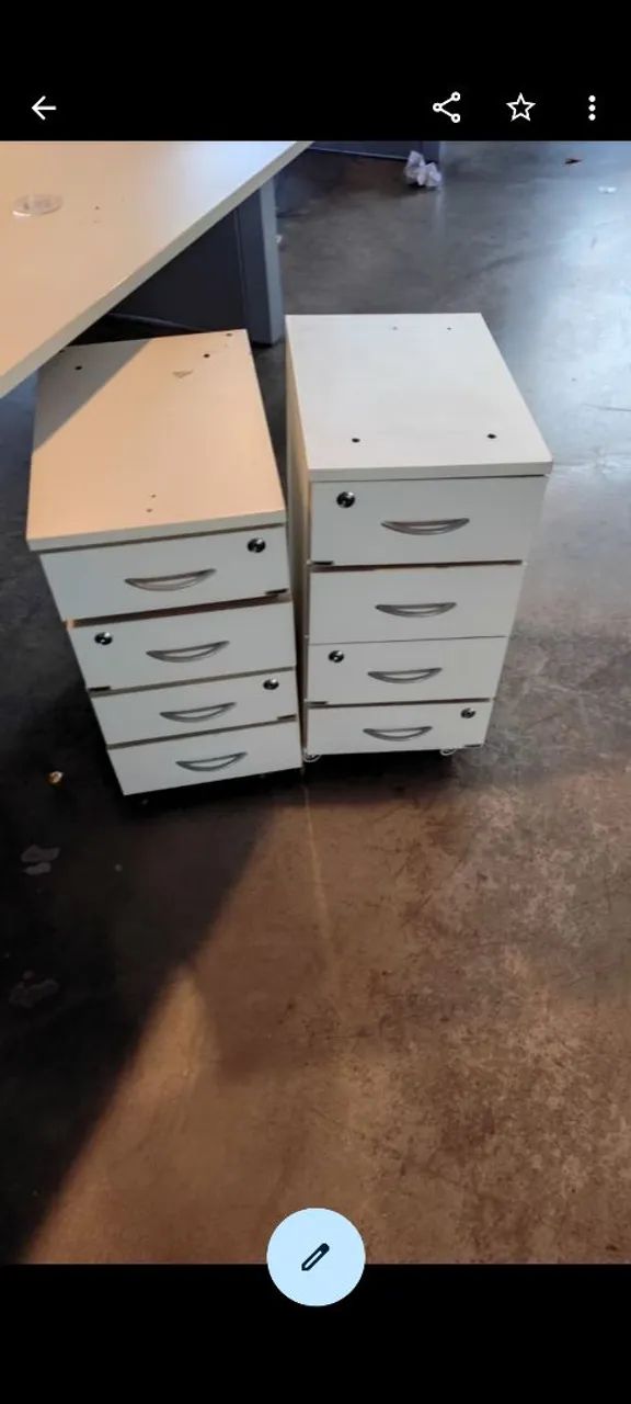 White nightstand 120 reais 