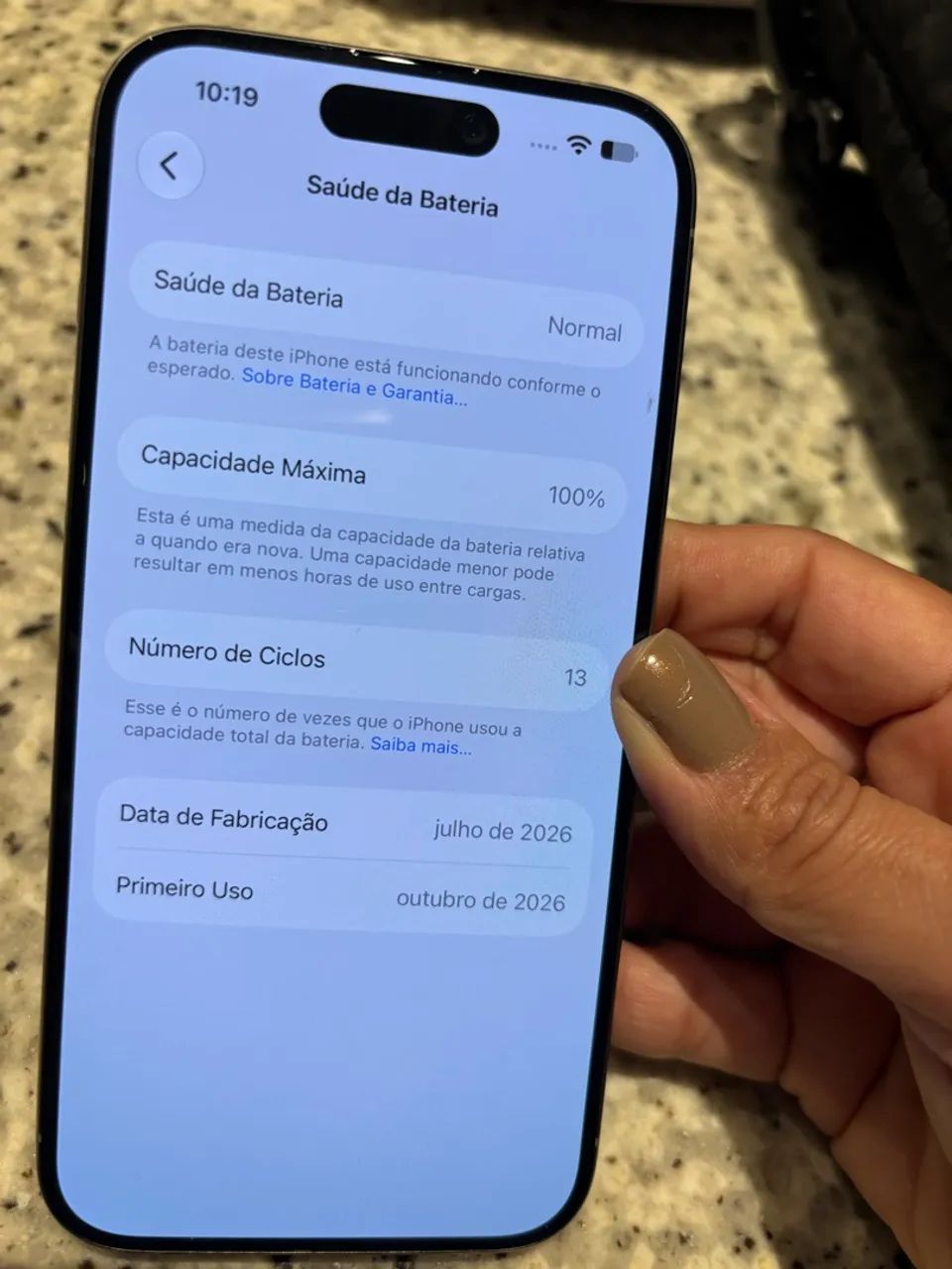 iPhone 15 pro, saúde da bateria 100% - Foto 4