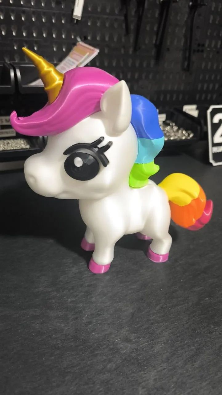 Unicórnio Colorido 20cm Decorativo - Impressão 3D - Foto 2