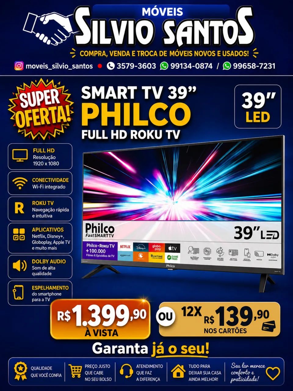 Tv 32,39,43 e 55 smart nova na caixa combino entrega e parcelo  - Foto 3