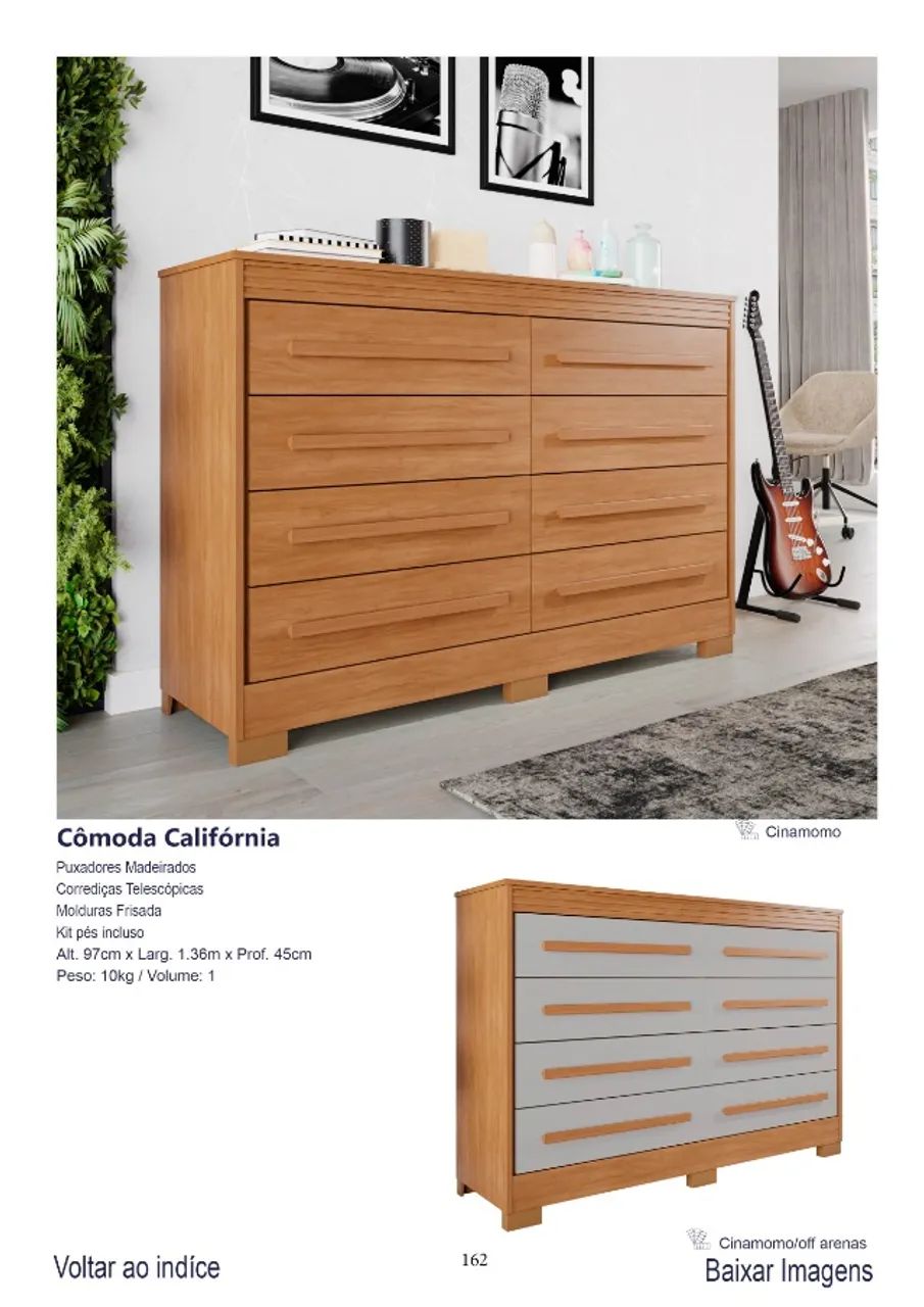 Comoda california 8 gavetas - Foto 3