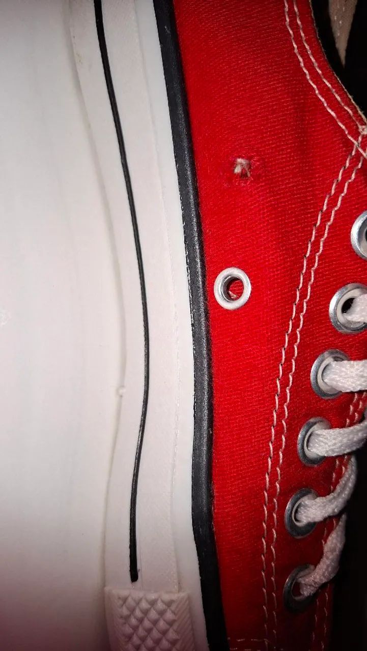 Tênis estilo All star vermelho - Foto 4