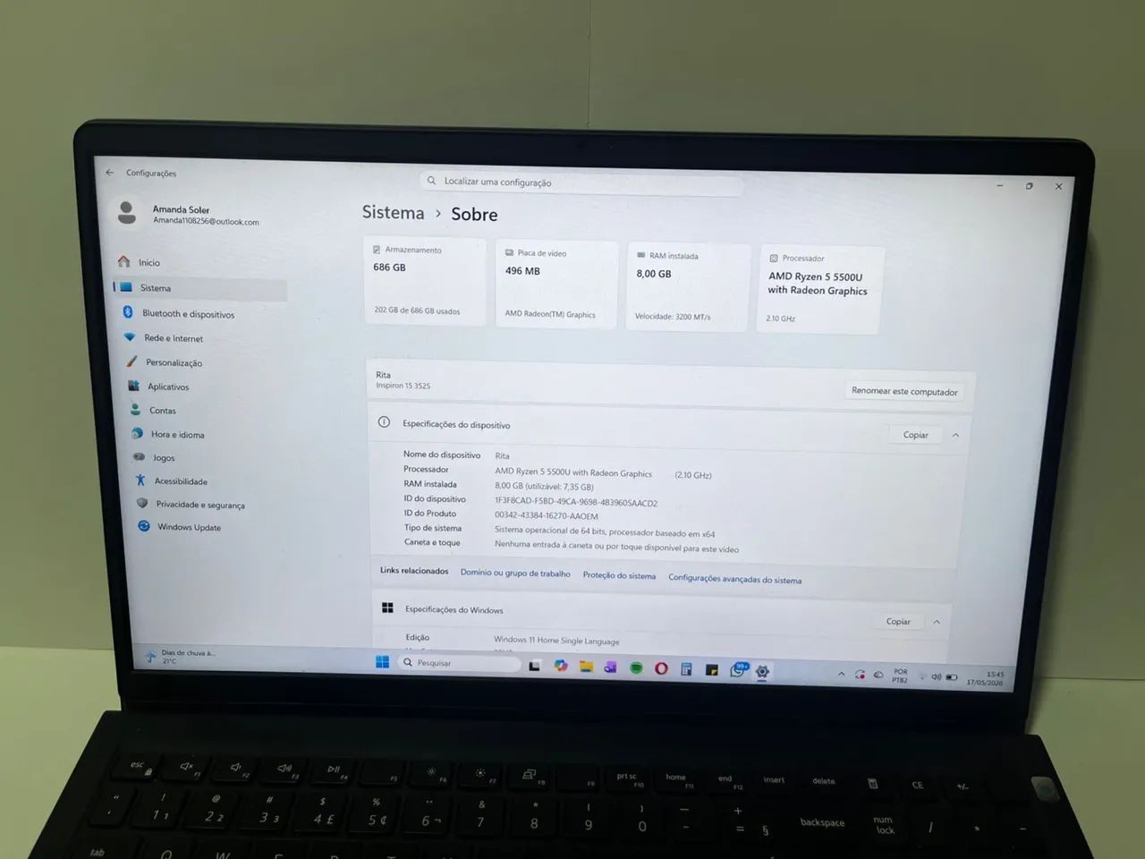 Notebook Dell Inspiron 15 3525 - Foto 4