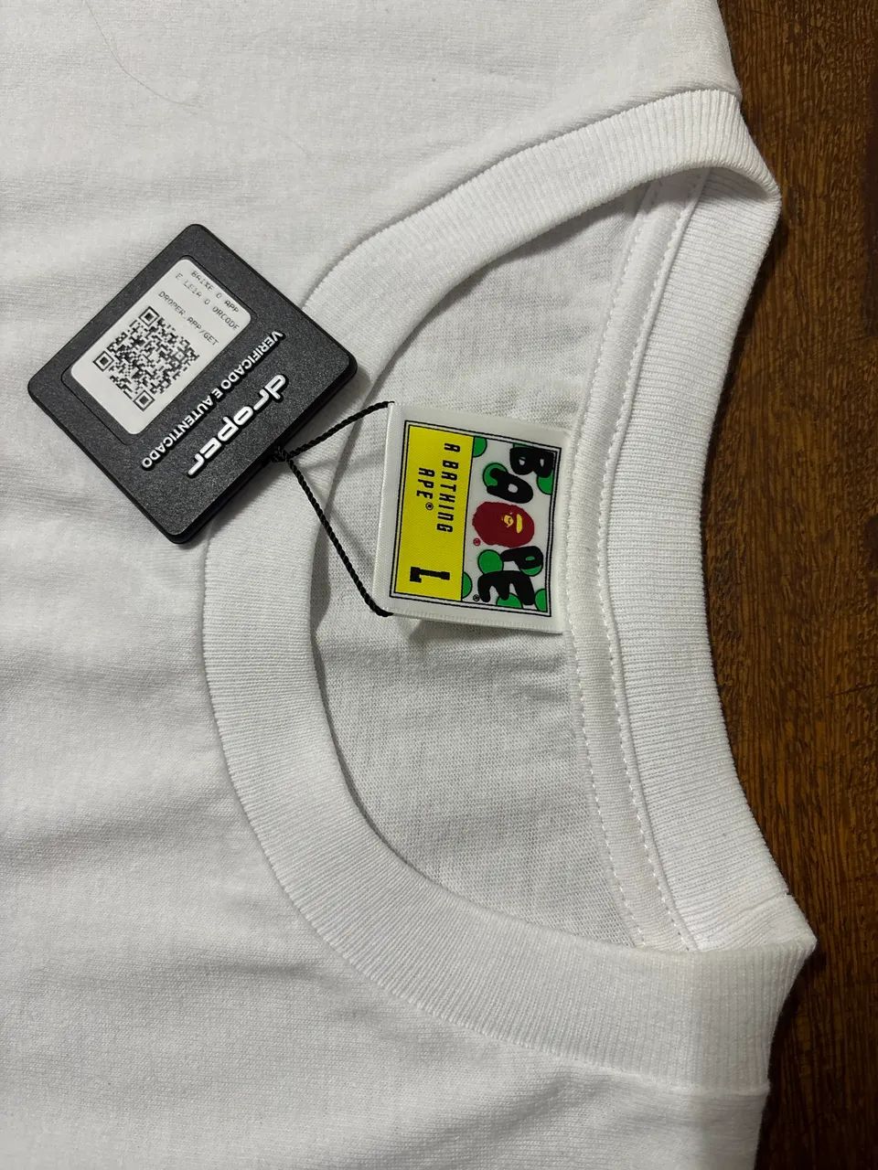bape boss smoking ape head tee - white - Foto 2