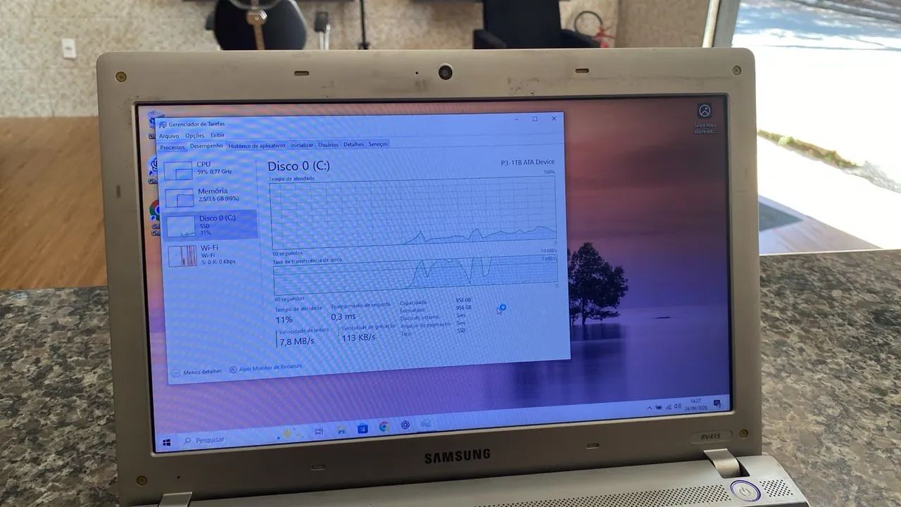 Notebook Samsung usado AMD E-300 APU com Radeon HD Graphics - Foto 5