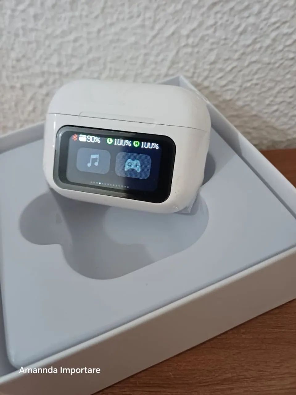 Fone de ouvido bluetooth branco 
