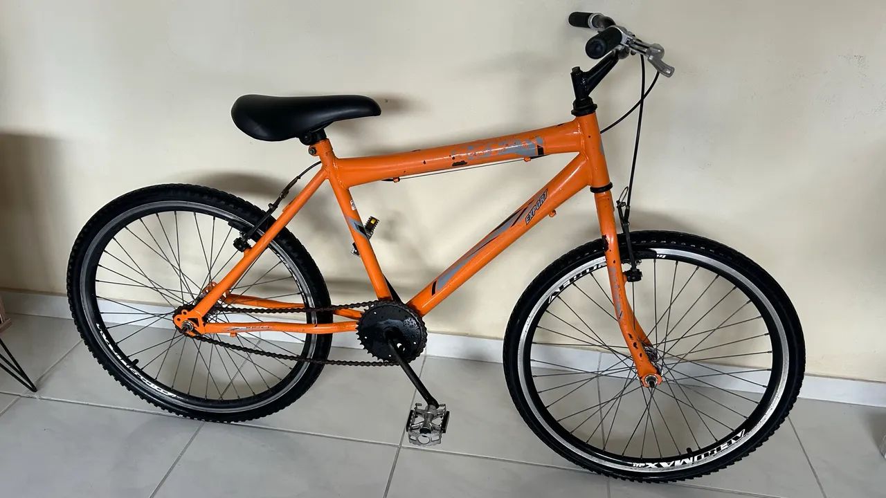 Bicicleta Aro 26 Laranja - Conservada e Pronta para Uso - Foto 4