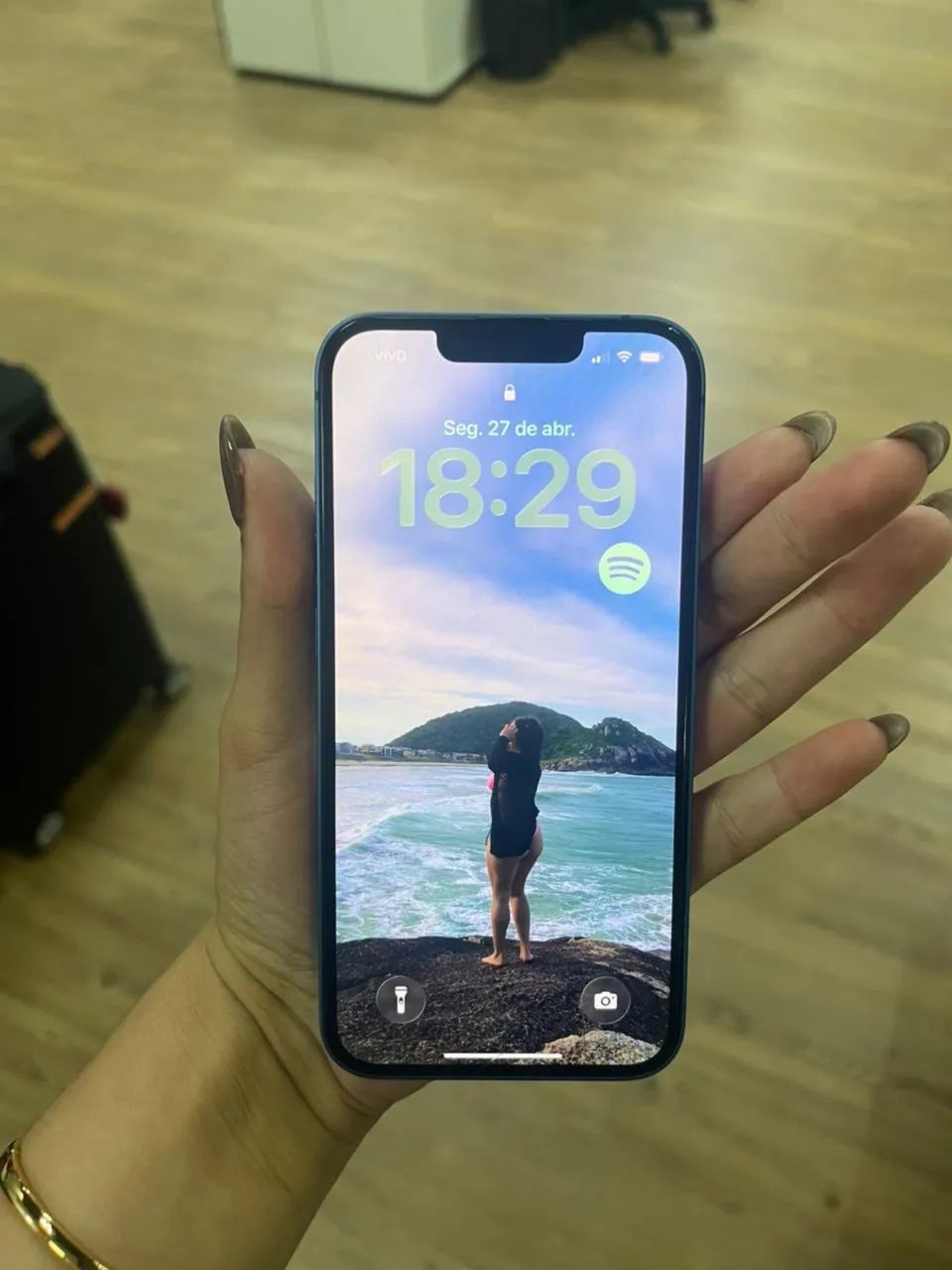 iPhone 13 128GB Azul | 85% Bateria | Impecável | Caixa + Cabo Original - Foto 3