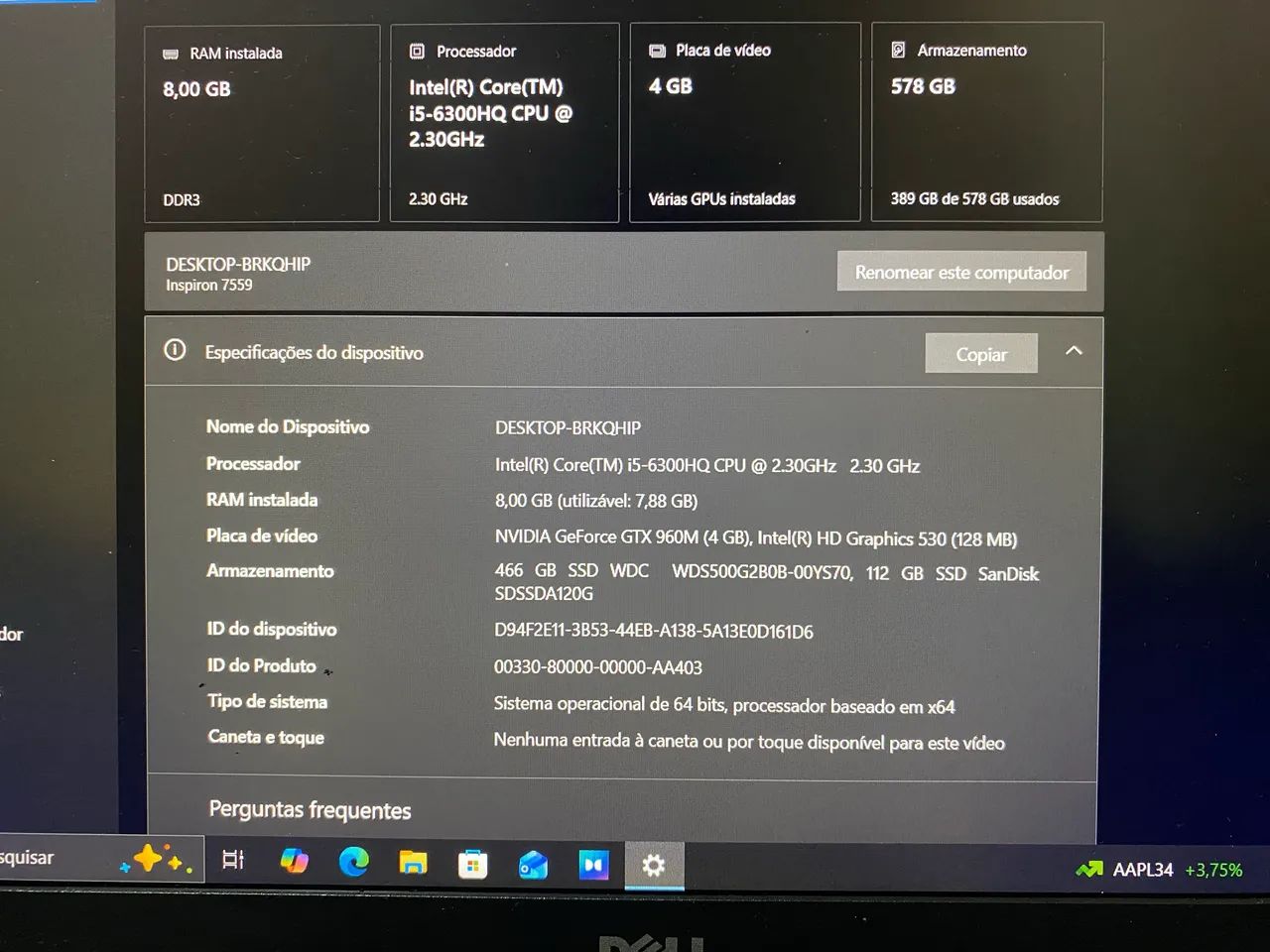 Notebook Dell Gamer - GTX 960M 4GB - Foto 2