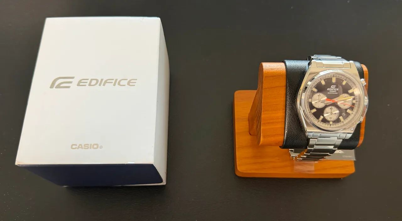 Relógio Casio Edifice Safira Verde Novo  - Foto 2