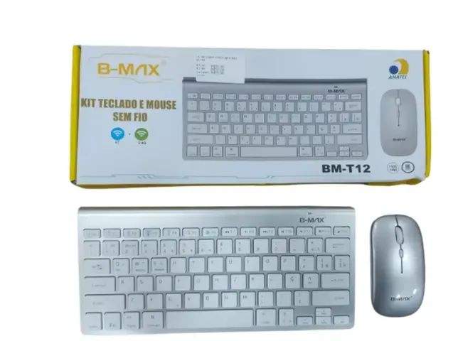 Kit Teclado E Mouse Sem Fio Bt Wireless 2.4ghz Slim Bm T12 - Foto 5