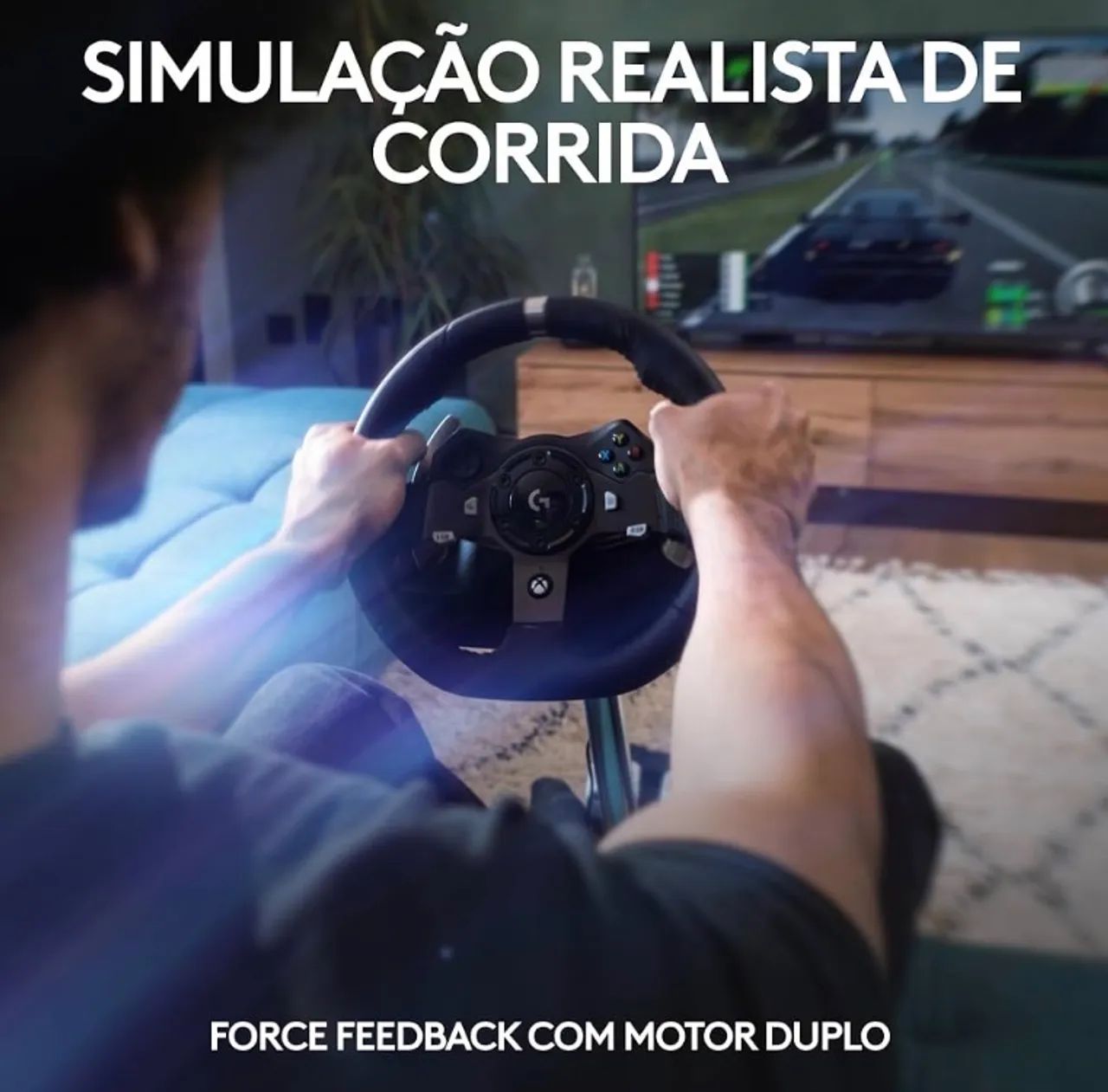Volante Logitech G920 Driving Force e Pedais com Force Feedback para Xbox Series X|S e PC - Foto 2