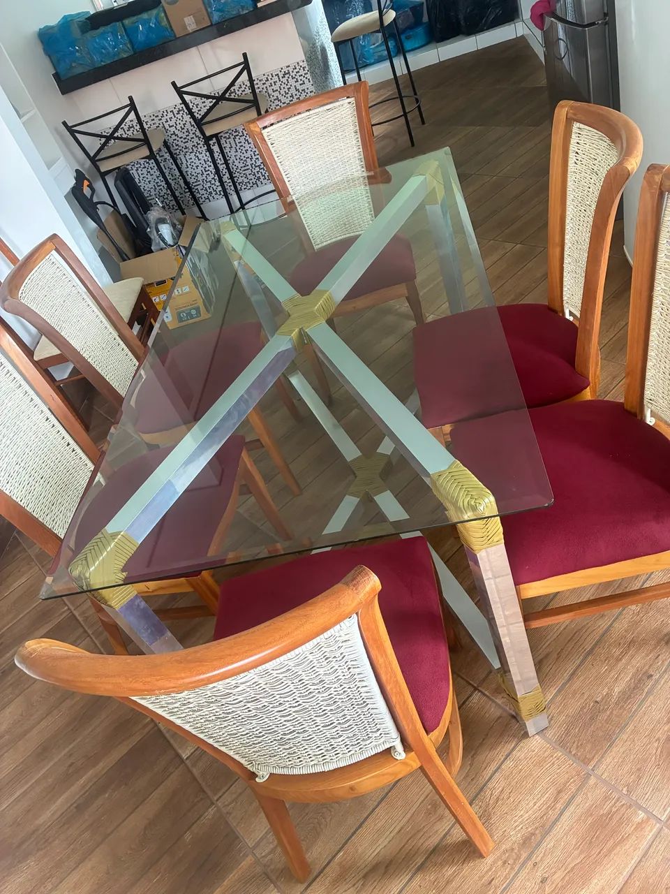 Mesa perfeita 6 cadeiras madeira maciça  - Foto 5