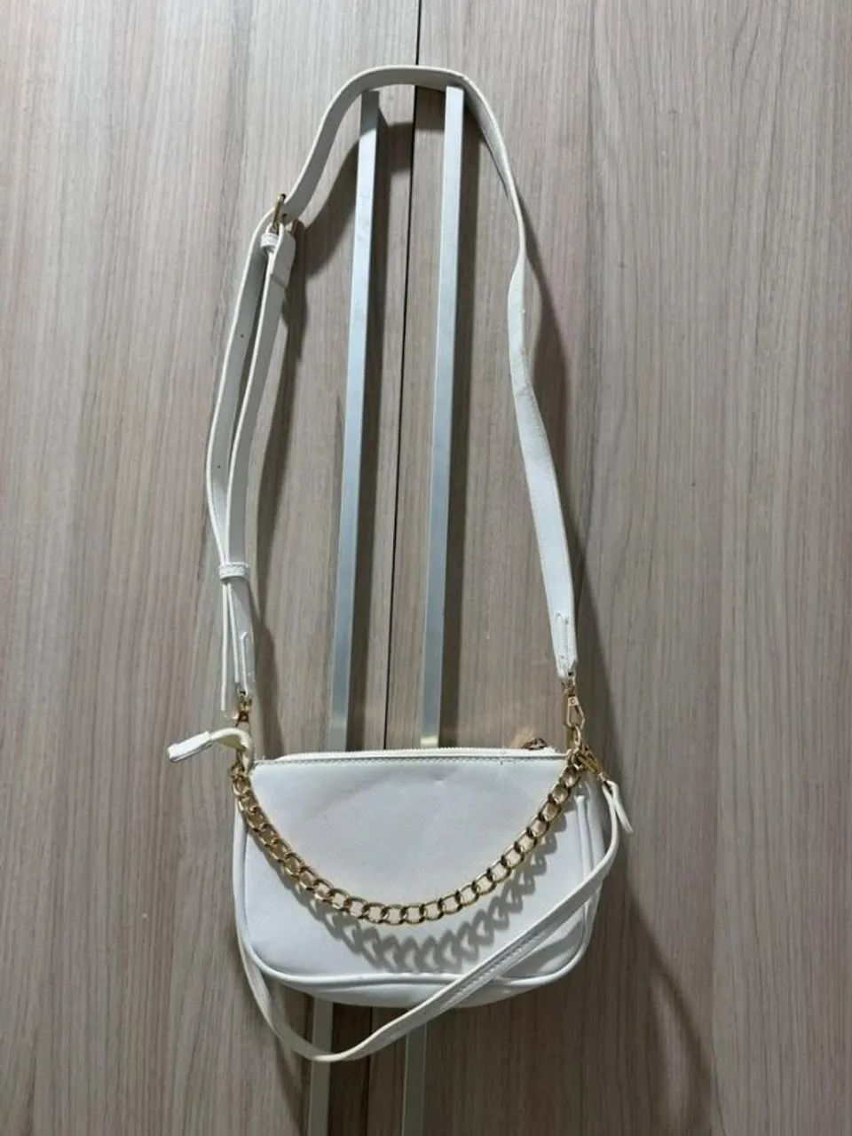 Bolsa branca estilo baguete - Foto 3