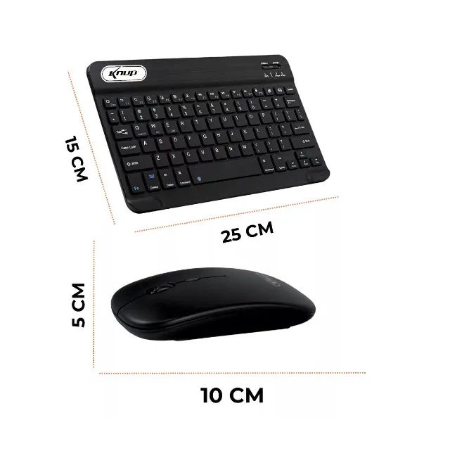 Kit Teclado E Mouse Bluetooth Sem Fio knup  - Foto 4