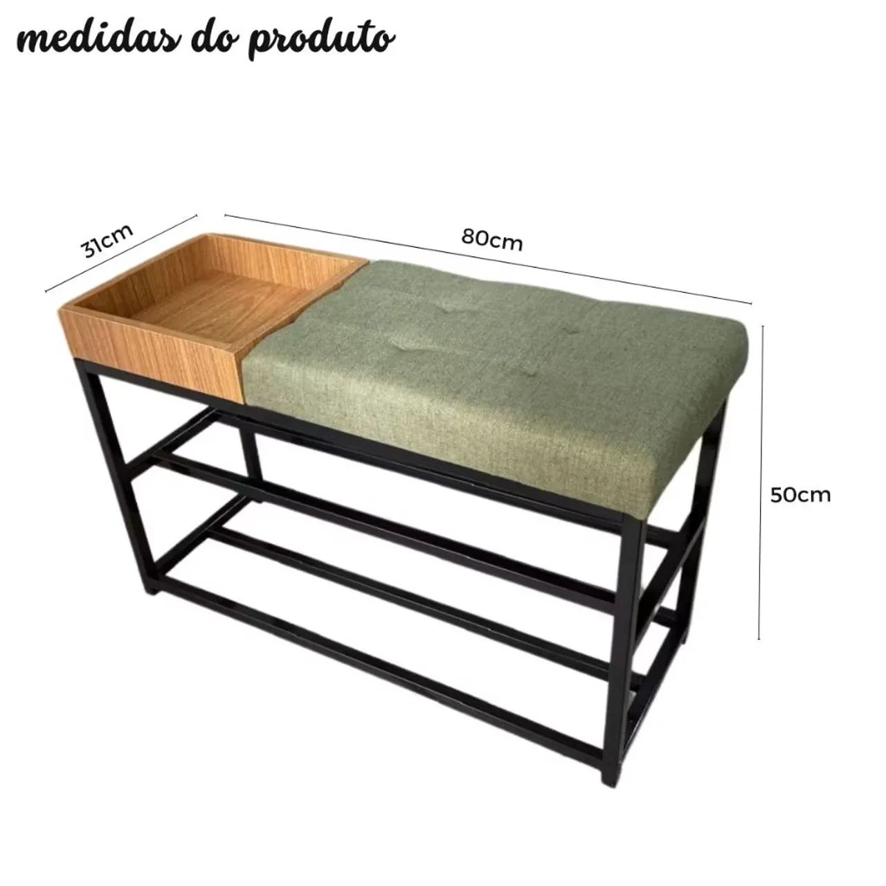 Banco sapateira com estofado - Foto 5