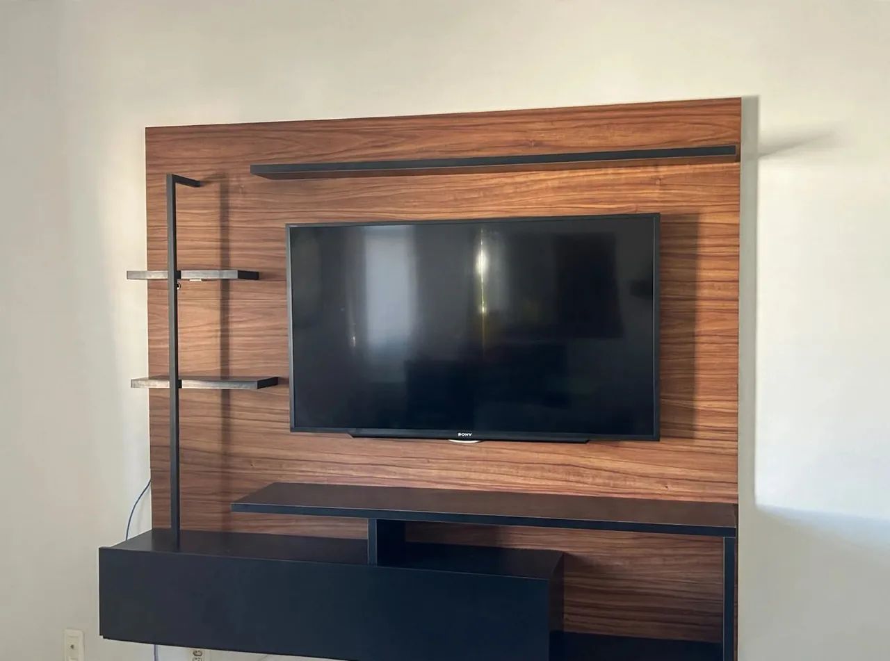 *PAINEL PARA TV" COM RACK BAÚ E LED - - Foto 2
