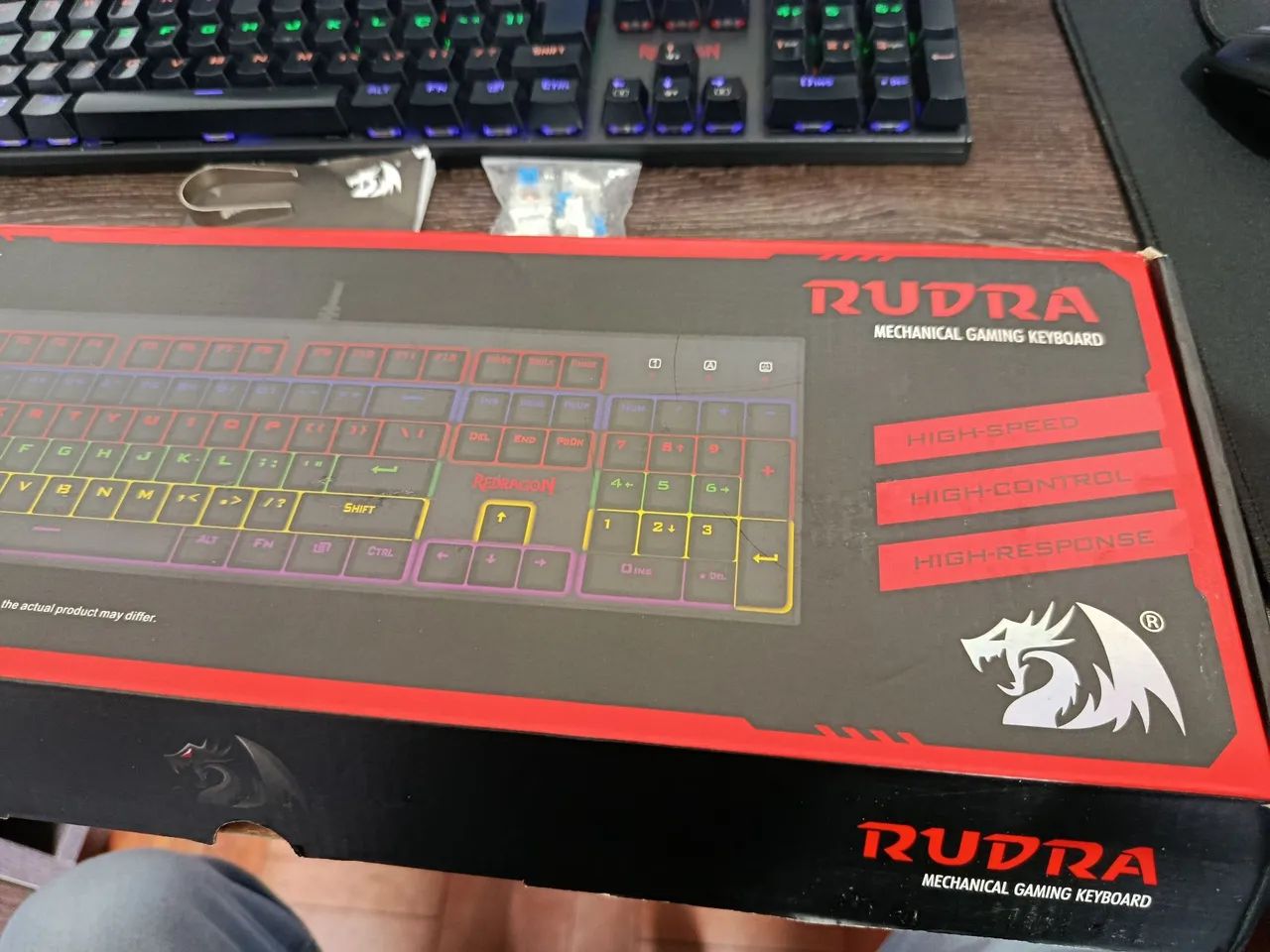 Teclado mecânico Redragon RUDRA switch blue - Foto 5