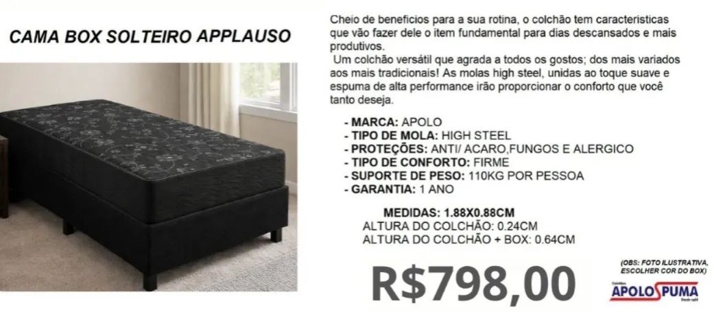 CONJUNTO SOLTEIRO A PRONTA-ENTREGA 