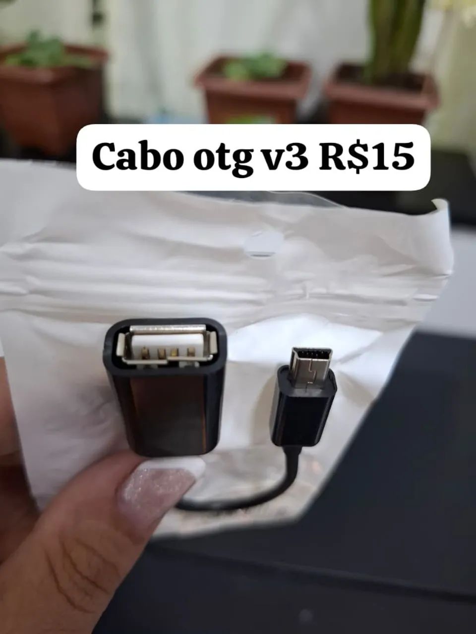 Cabos OTG TIPO C, LIGHTNING, V8, V3 NOVOS LEIAM A DESCRIÇÃO  - Foto 5