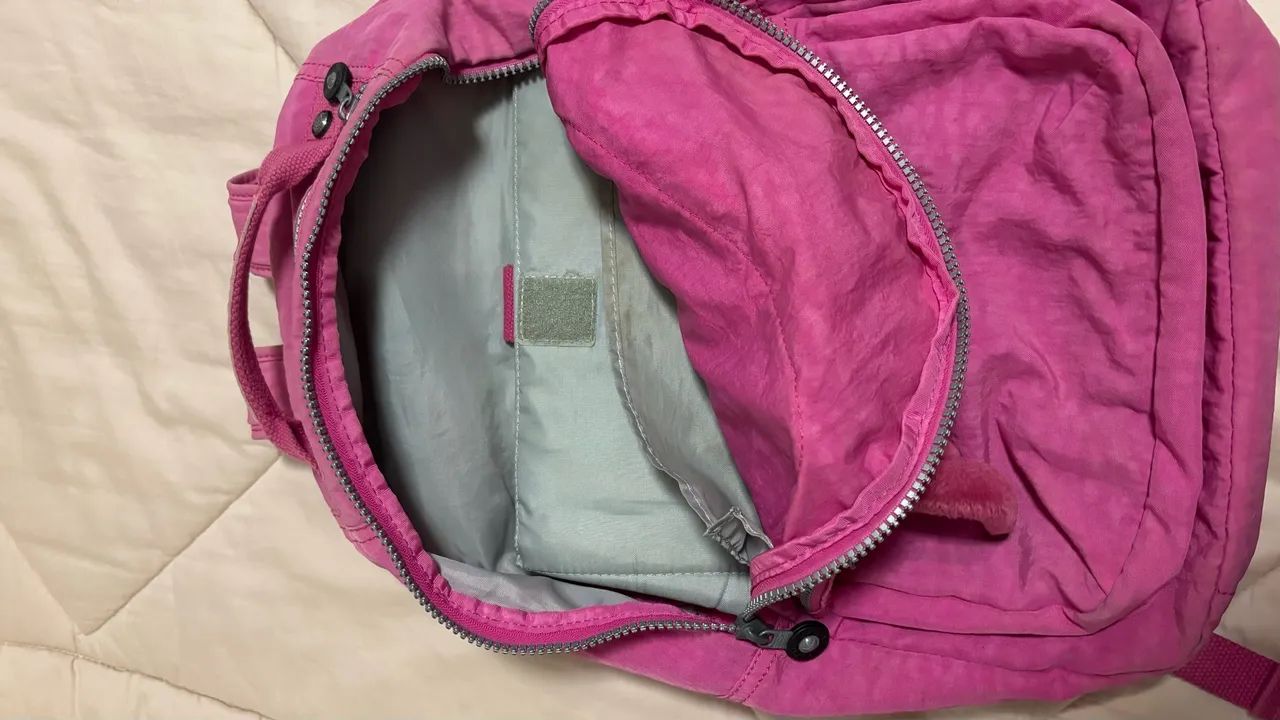 Mochila Kipling Seoul Original Rosa com Compartimento para Notebook - Foto 3