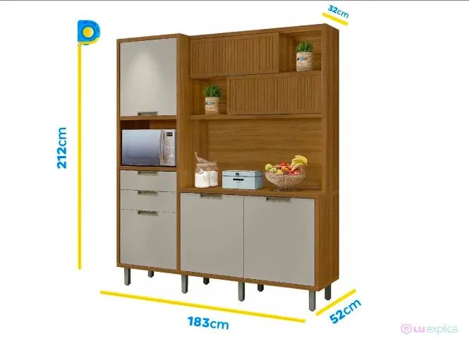 Armário de Cozinha Completo 100% MDF - Foto 2