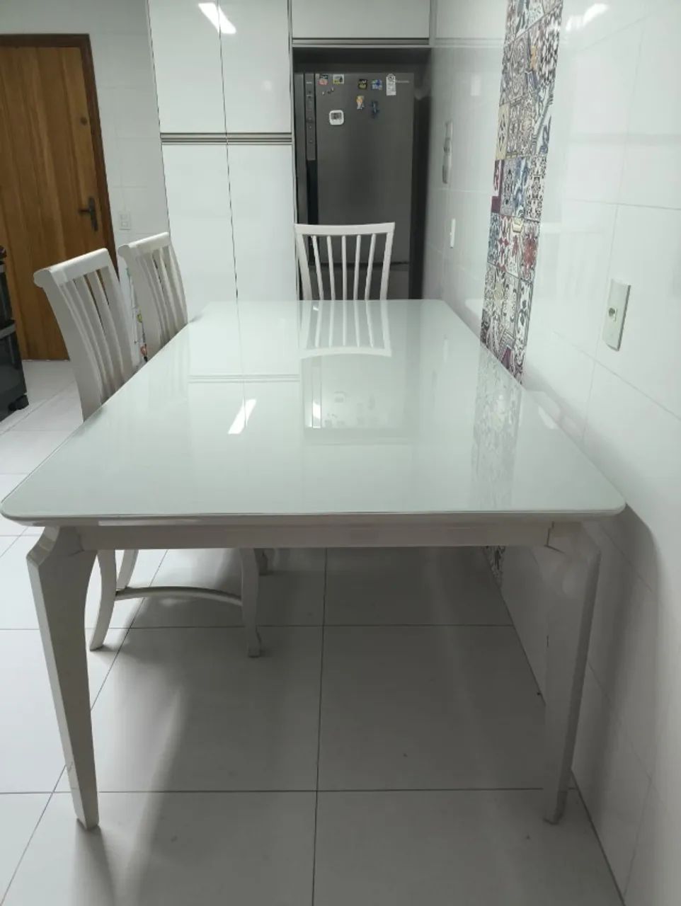 MESA DE JANTAR - LACA - NUDE - 6 CADEIRAS - Foto 4