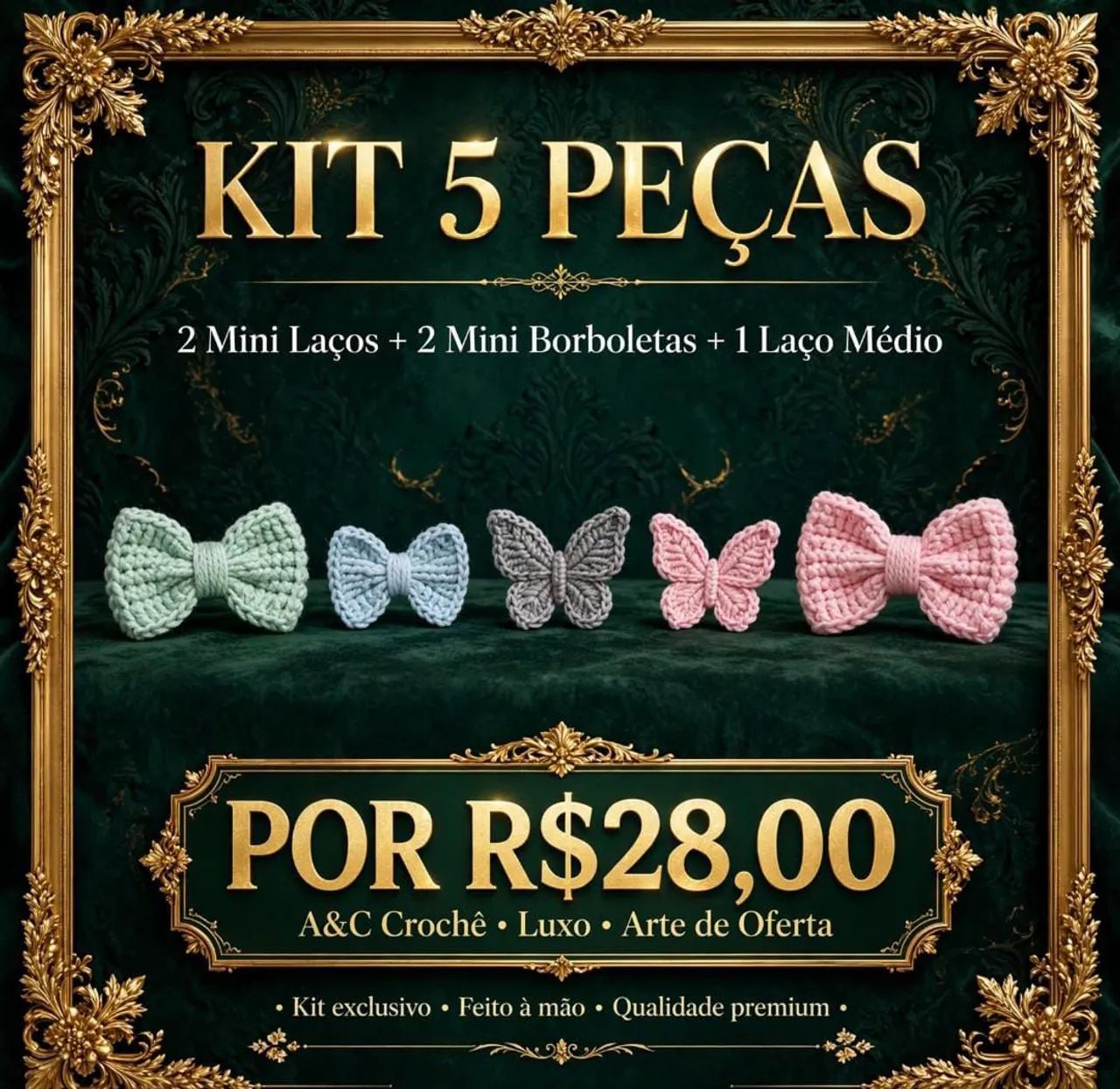 Presilhas com lacinhos em crochê  - Foto 5