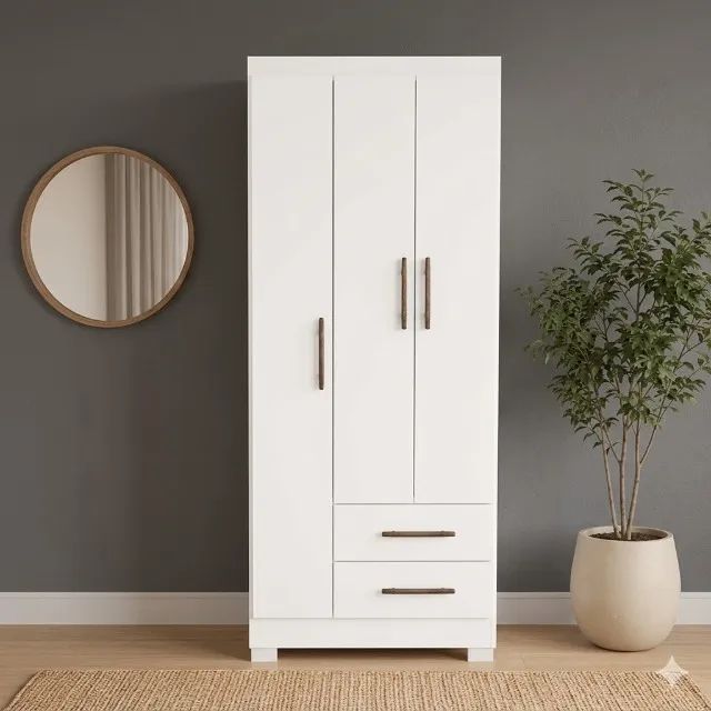 Guarda roupa solteiro pollo com 3 portas 