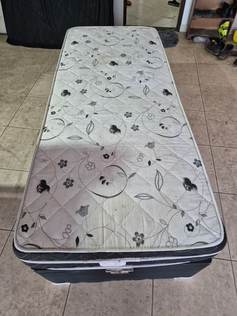 Cama box e colchão solteiro - Foto 4
