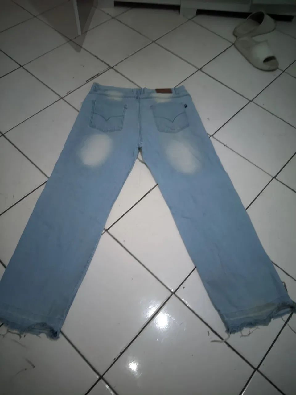 Calça baggy Dazzling com barra cortada/aberta - Foto 2