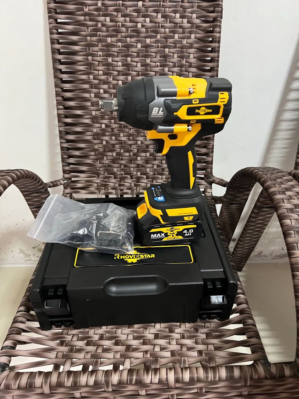 RHOVISTAR.BR Cordless Impact Wrench 1/2" 850Nm Powerful | Brushless Motor