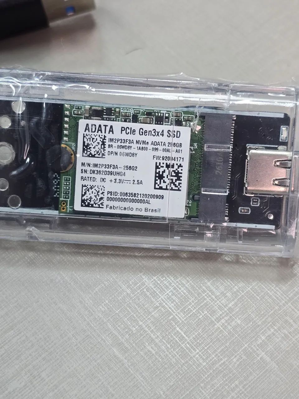 HD externo SSD nvme 256GB Adata - Foto 2